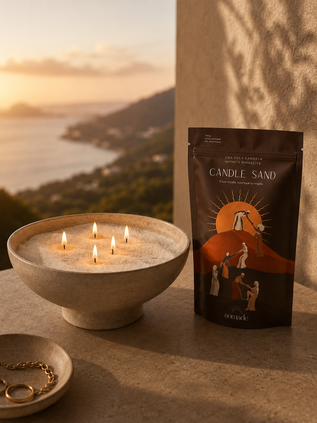 Candela in Sabbia