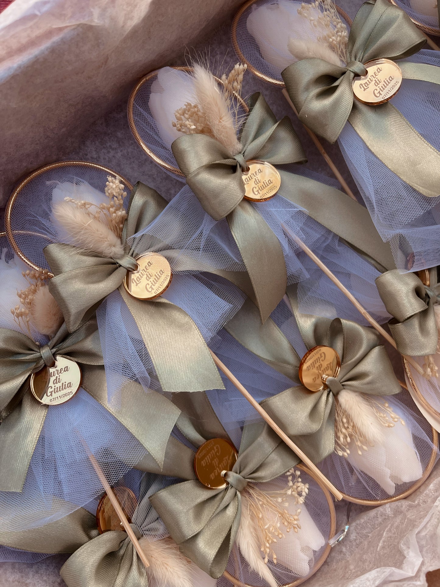 Tulipano - Rosa con cerchio oro