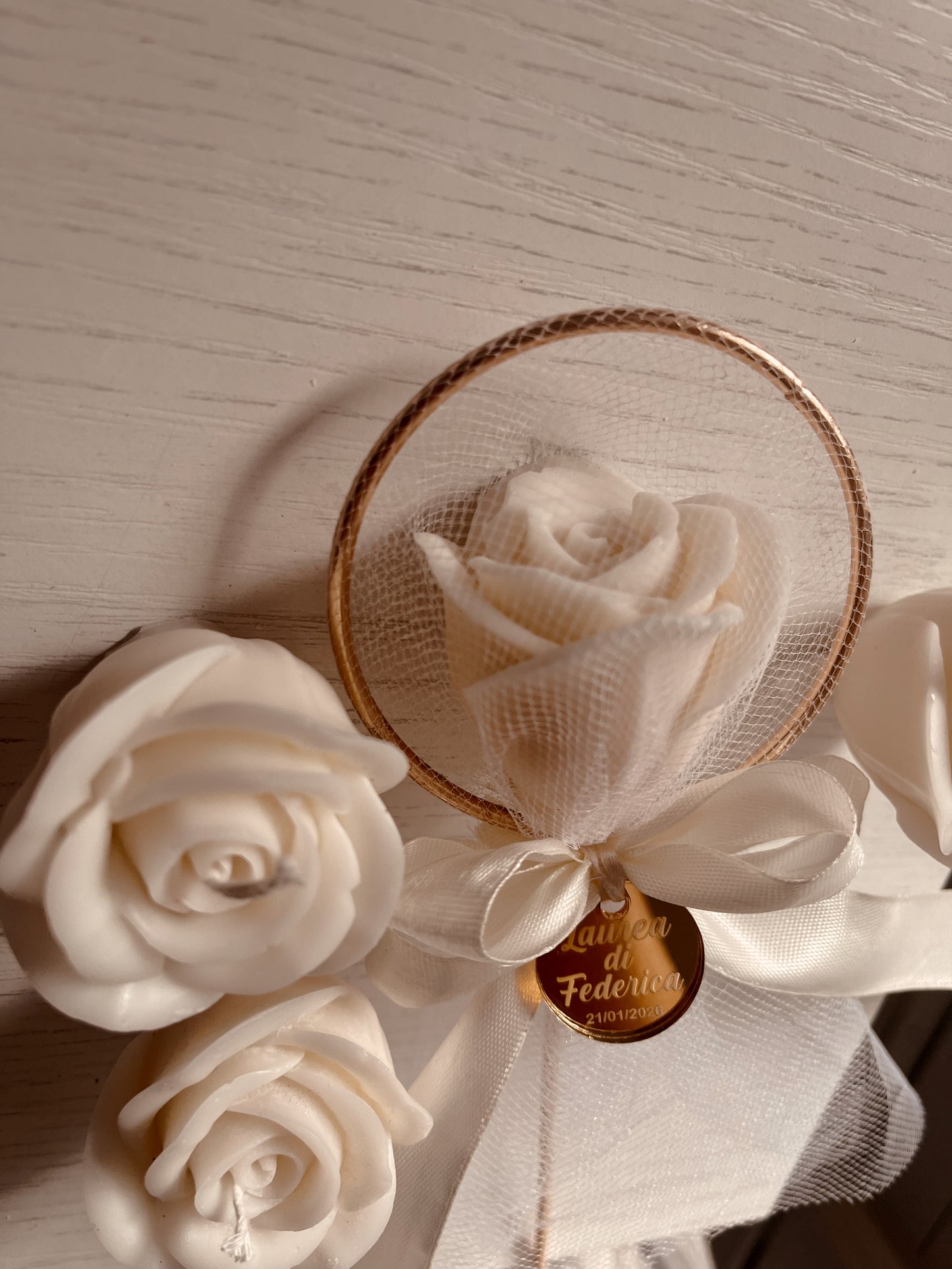 Tulipano - Rosa con cerchio oro